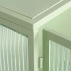 Meuble Haut de Salle de Bain avec Double Porte en Verre, Meuble Mural Moderne Polyvalent pour Cuisine - Rangement Ustensiles de Cuisine & Épices - Boîtes de Conserve, pour Salon