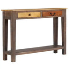 vidaXL Table Console Vintage avec Rangement Table d'Entrée en Bois Massif d'Acacia