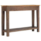 vidaXL Table Console Vintage avec Rangement Table d'Entrée en Bois Massif d'Acacia