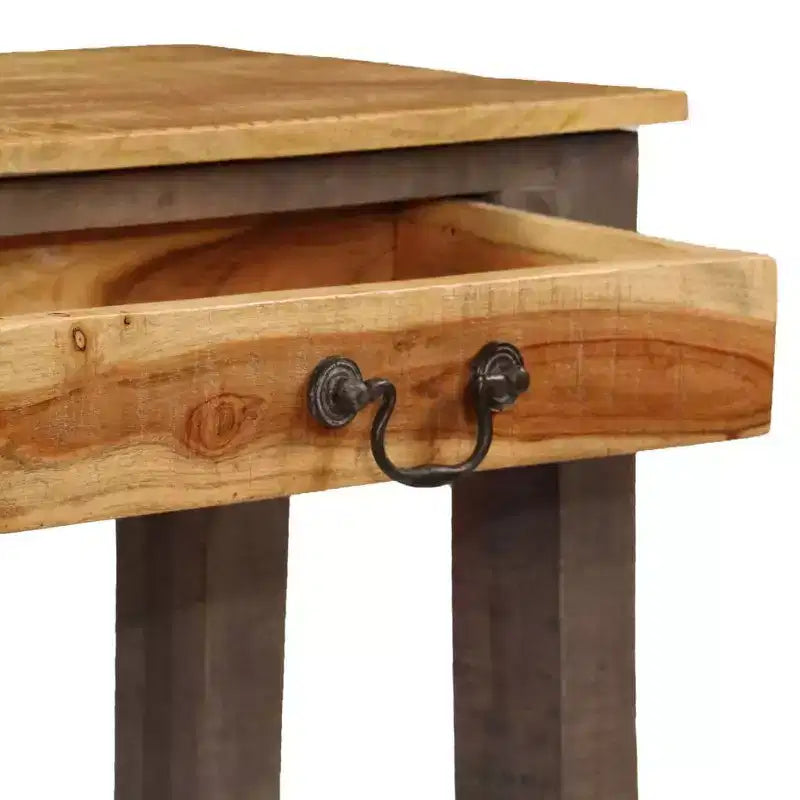 vidaXL Table Console Vintage avec Rangement Table d'Entrée en Bois Massif d'Acacia
