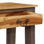 vidaXL Table Console Vintage avec Rangement Table d'Entrée en Bois Massif d'Acacia