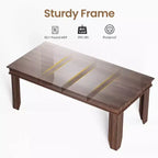 Table de salle à manger pour 6-8 personnes - Table de cuisine rustique en bois de 180 cm avec pieds robustes en forme de V (pour 6-10 personnes, finition marron)