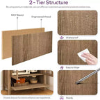 TYBOATLE 71 Armoire de Rangement Haute avec Porte Vitrée, Tiroir et Kit Anti-Basculement - Meuble Polyvalent pour Cuisine ou Salle à Manger
