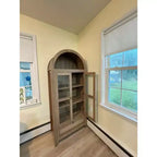 TYBOATLE 71 Armoire de Rangement Haute avec Porte Vitrée, Tiroir et Kit Anti-Basculement - Meuble Polyvalent pour Cuisine ou Salle à Manger
