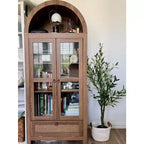 TYBOATLE 71 Armoire de Rangement Haute avec Porte Vitrée, Tiroir et Kit Anti-Basculement - Meuble Polyvalent pour Cuisine ou Salle à Manger
