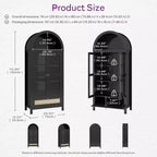 TYBOATLE 71 Armoire de Rangement Haute avec Porte Vitrée, Tiroir et Kit Anti-Basculement - Meuble Polyvalent pour Cuisine ou Salle à Manger