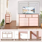 Meuble TV GustoWave pour téléviseur 55 pouces, meuble de divertissement avec 10 tiroirs pour salon, placard, entrée, couloir