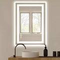 MAYEERTY Bathroom Mirror Dual Light Source Three Lighting Modes