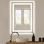 MAYEERTY Bathroom Mirror Dual Light Source Three Lighting Modes
