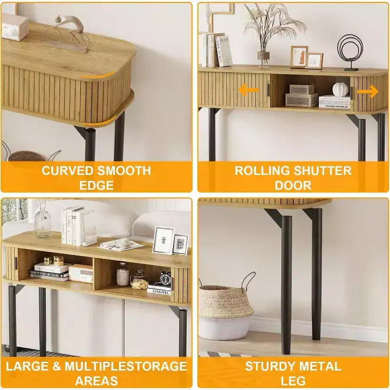 Console, avec espace de rangement, table de canapé, table d'entrée de salon, utilisée pour le couloir, la cuisine