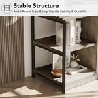 Meuble TV de Ferme pour TV 65/75 Pouces, Meuble TV Industriel avec Meuble de Rangement et Portes en Maille, Gris