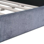 Lit de repos tapissé Merax de taille standard avec bandes lumineuses à LED