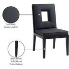 Meridian Furniture, Chaise de salle à manger Gwendolyn en cuir végétalien, lot de 2