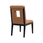 Meridian Furniture, Chaise de salle à manger Gwendolyn en cuir végétalien, lot de 2