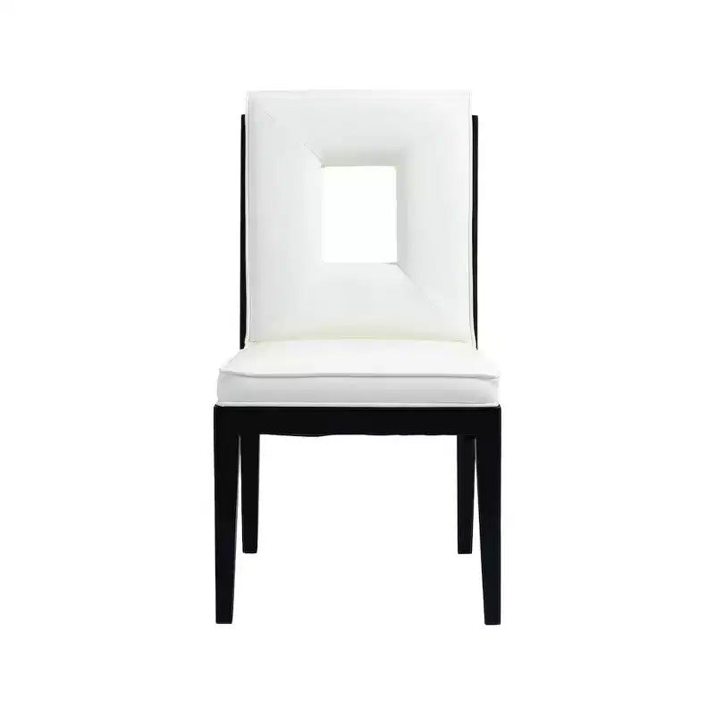 Meridian Furniture, Chaise de salle à manger Gwendolyn en cuir végétalien, lot de 2