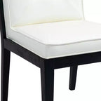 Meridian Furniture, Chaise de salle à manger Gwendolyn en cuir végétalien, lot de 2