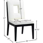 Meridian Furniture, Chaise de salle à manger Gwendolyn en cuir végétalien, lot de 2