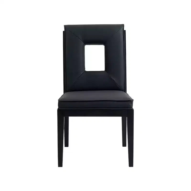 Meridian Furniture, Chaise de salle à manger Gwendolyn en cuir végétalien, lot de 2