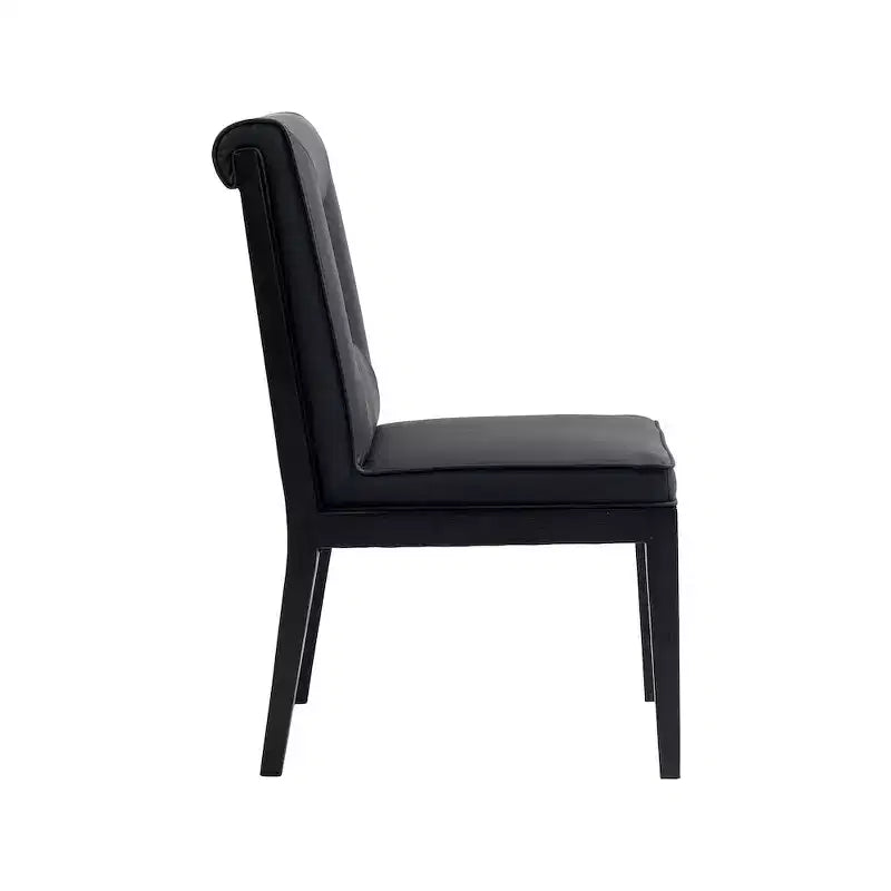 Meridian Furniture, Chaise de salle à manger Gwendolyn en cuir végétalien, lot de 2