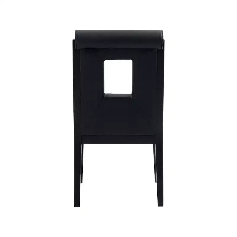Meridian Furniture, Chaise de salle à manger Gwendolyn en cuir végétalien, lot de 2