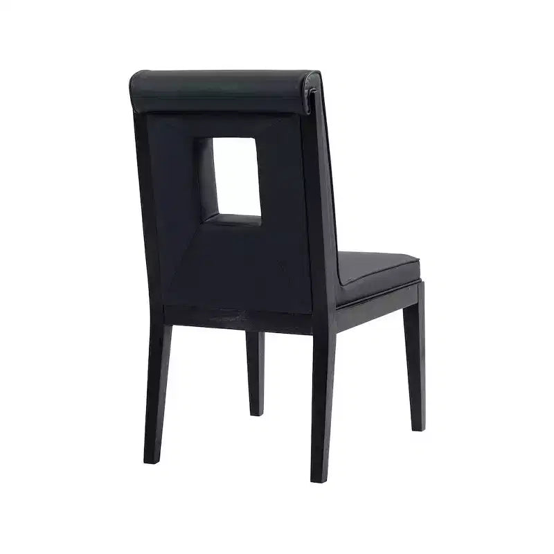 Meridian Furniture, Chaise de salle à manger Gwendolyn en cuir végétalien, lot de 2