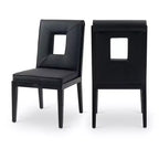 Meridian Furniture,Gwendolyn Vegan Leather Dining Side Chair, Set of 2