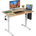 PexFix 40 x 24 Electric Standing Desk Nature Desktop Height Adjustable Computer Desk Stand up Home Office Desk with Splice Board
