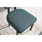Lot de 2 chaises de salle à manger Okak de style Mid-Century, chaises de salle à manger rembourrées en boucle, chaises d'appoint de cuisine avec pieds en métal noir