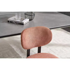 Lot de 2 chaises de salle à manger Okak de style Mid-Century, chaises de salle à manger rembourrées en boucle, chaises d'appoint de cuisine avec pieds en métal noir