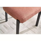 Lot de 2 chaises de salle à manger Okak de style Mid-Century, chaises de salle à manger rembourrées en boucle, chaises d'appoint de cuisine avec pieds en métal noir