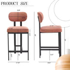 Lot de 2 chaises de salle à manger Okak de style Mid-Century, chaises de salle à manger rembourrées en boucle, chaises d'appoint de cuisine avec pieds en métal noir