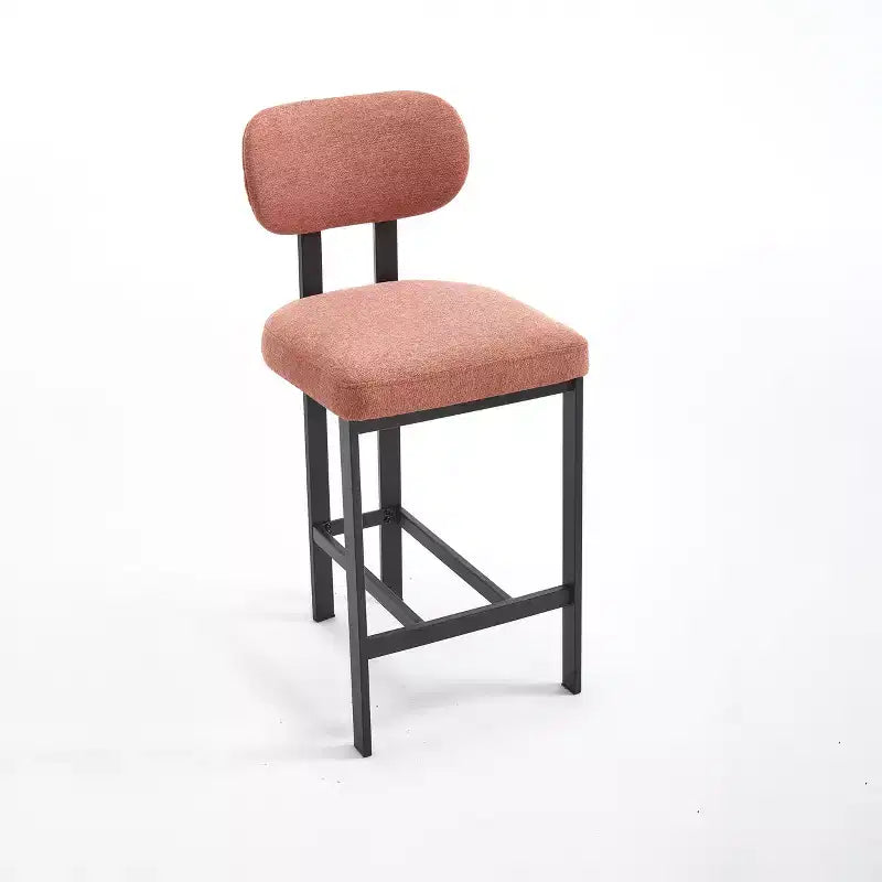 Lot de 2 chaises de salle à manger Okak de style Mid-Century, chaises de salle à manger rembourrées en boucle, chaises d'appoint de cuisine avec pieds en métal noir