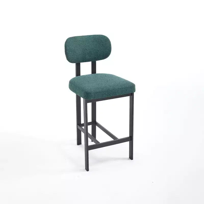 Lot de 2 chaises de salle à manger Okak de style Mid-Century, chaises de salle à manger rembourrées en boucle, chaises d'appoint de cuisine avec pieds en métal noir