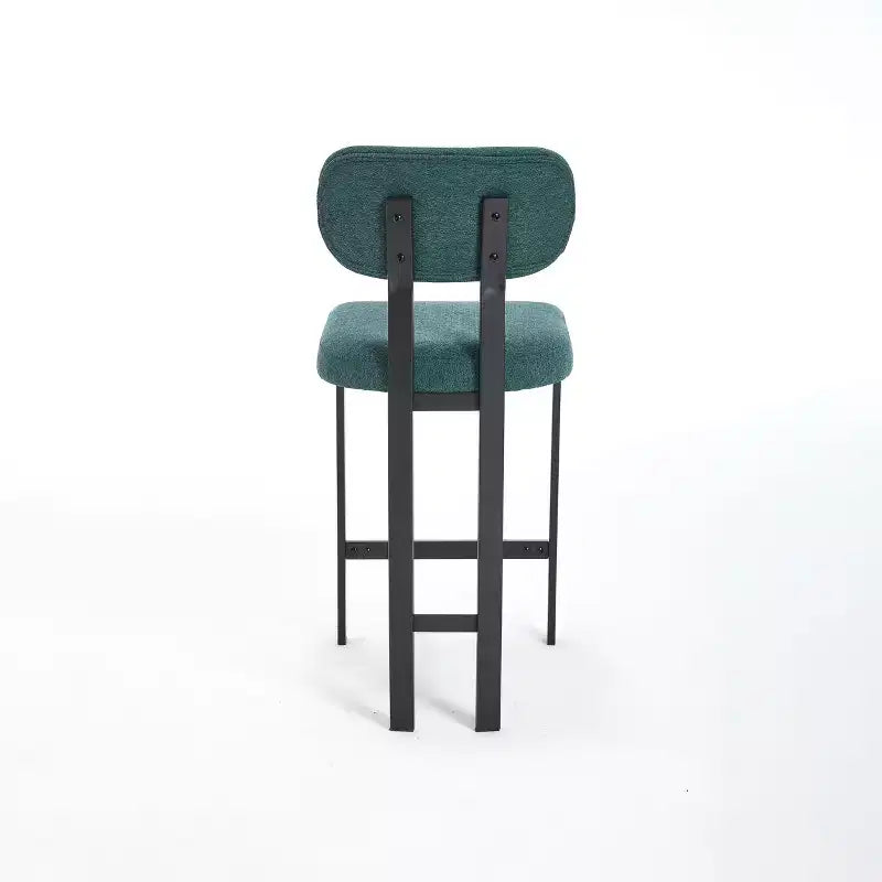Lot de 2 chaises de salle à manger Okak de style Mid-Century, chaises de salle à manger rembourrées en boucle, chaises d'appoint de cuisine avec pieds en métal noir