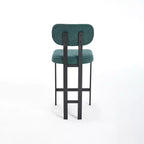 Lot de 2 chaises de salle à manger Okak de style Mid-Century, chaises de salle à manger rembourrées en boucle, chaises d'appoint de cuisine avec pieds en métal noir