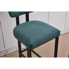 Lot de 2 chaises de salle à manger Okak de style Mid-Century, chaises de salle à manger rembourrées en boucle, chaises d'appoint de cuisine avec pieds en métal noir