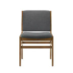 Okak Lot de 2 chaises de salle à manger modernes, chaises de salle à manger en tissu, chaises d'appoint de cuisine rembourrées avec dossier incurvé et cadre en métal