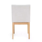 Okak Lot de 2 chaises de salle à manger modernes, chaises de salle à manger en tissu, chaises d'appoint de cuisine rembourrées avec dossier incurvé et cadre en métal