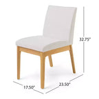 Okak Lot de 2 chaises de salle à manger modernes, chaises de salle à manger en tissu, chaises d'appoint de cuisine rembourrées avec dossier incurvé et cadre en métal