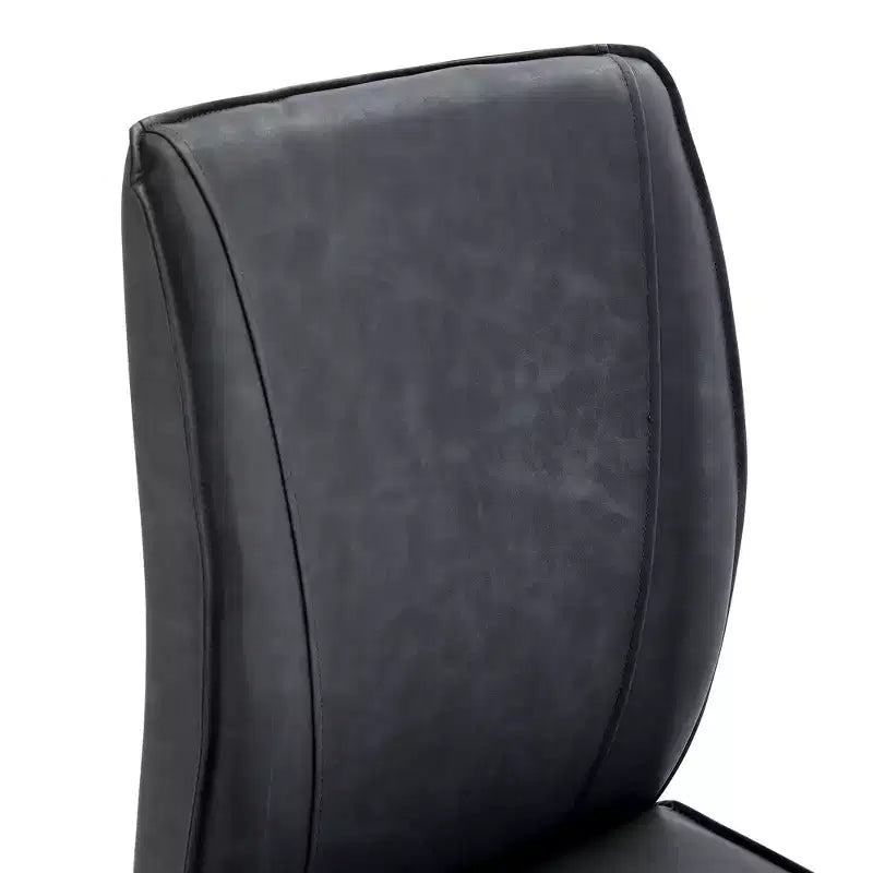 Okak Chaises de salle à manger de luxe Arch, lot de 2, chaises d'appoint confortables en similicuir haute résilience avec pieds en métal argenté pour bureau ou chambre à coucher