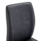 Okak Chaises de salle à manger de luxe Arch, lot de 2, chaises d'appoint confortables en similicuir haute résilience avec pieds en métal argenté pour bureau ou chambre à coucher