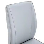 Okak Chaises de salle à manger de luxe Arch, lot de 2, chaises d'appoint confortables en similicuir haute résilience avec pieds en métal argenté pour bureau ou chambre à coucher