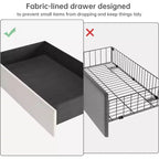 Lit double avec 4 tiroirs de rangement, cadre de lit plateforme rembourré en velours, support à lattes en bois, pas besoin de sommier, supporte 450 kg, beige