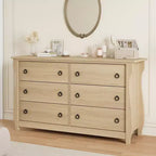 Garvee 6 Dresser for Bedroom, 47.2 Wide Drawer Dresser with Storage Chest, Freestanding Wooden Closet Storage Chest for Living Room