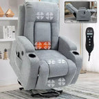 Fauteuil inclinable releveur CLIHOME, supporte jusqu'à 158 kg, mécanisme de mouvement robuste avec massage par vibration en 8 points et chauffage lombaire