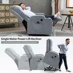 Fauteuil inclinable releveur CLIHOME, supporte jusqu'à 158 kg, mécanisme de mouvement robuste avec massage par vibration en 8 points et chauffage lombaire