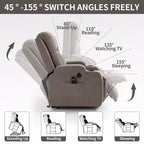 Fauteuil inclinable releveur CLIHOME, supporte jusqu'à 158 kg, mécanisme de mouvement robuste avec massage par vibration en 8 points et chauffage lombaire