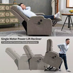 Fauteuil inclinable releveur CLIHOME, supporte jusqu'à 158 kg, mécanisme de mouvement robuste avec massage par vibration en 8 points et chauffage lombaire