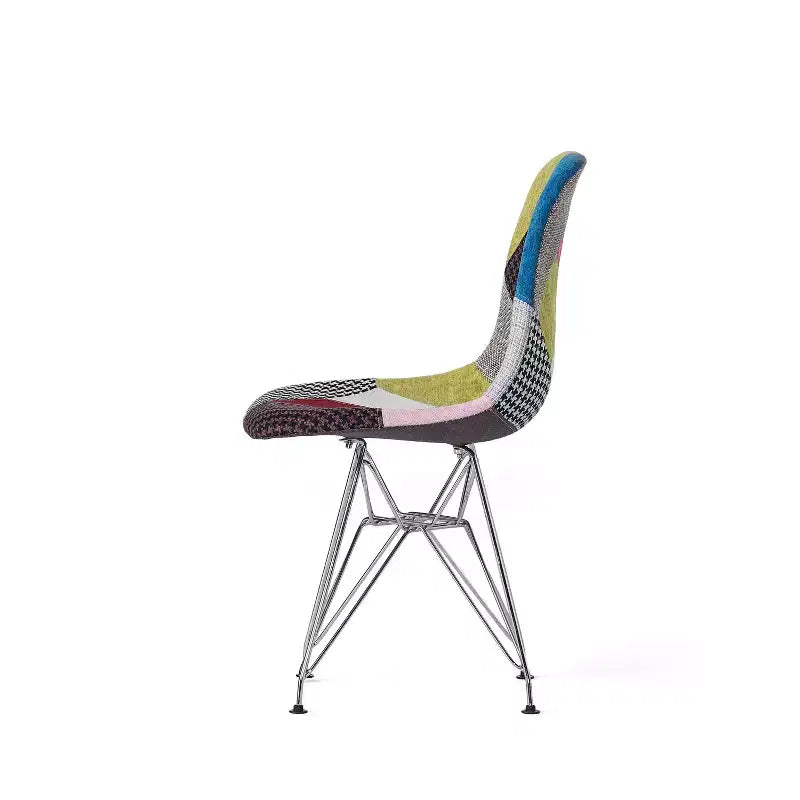 Christopher Knight Home Filmore - Lot de 2 fauteuils d'appoint en tissu patchwork style bohème avec pieds chromés