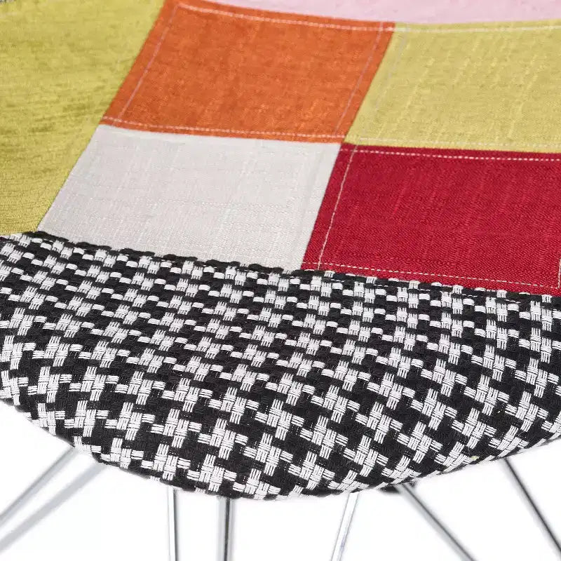 Christopher Knight Home Filmore - Lot de 2 fauteuils d'appoint en tissu patchwork style bohème avec pieds chromés